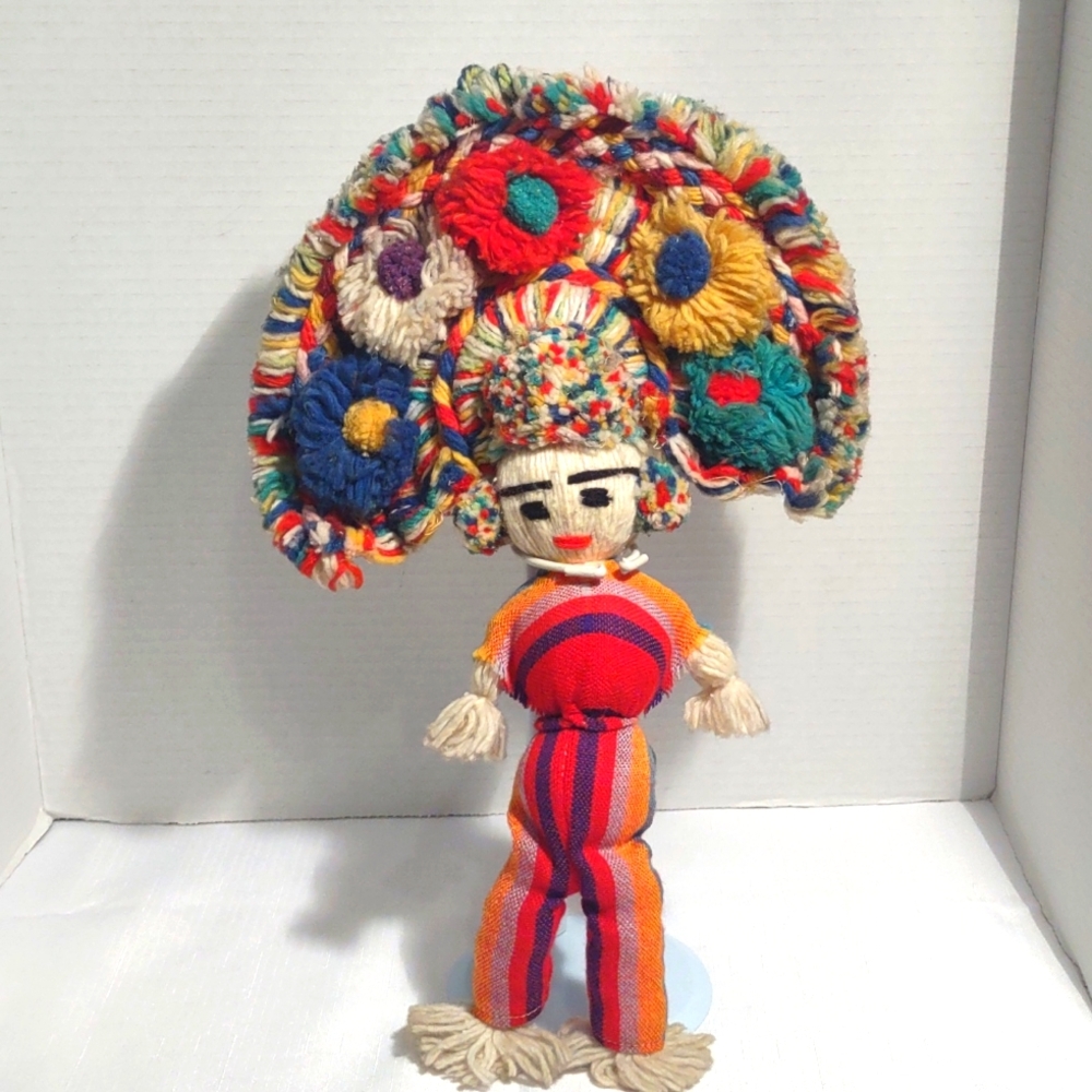 Mexican Folk Art Woven Yarn Doll